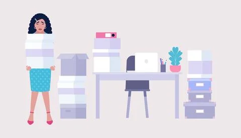 Professional burnout concept Stock Illustration