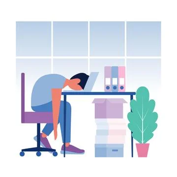 Professional burnout Stock Illustration