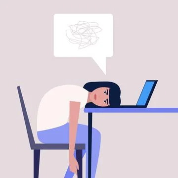 Professional burnout 库存插图