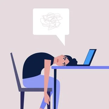 Professional burnout Stock Illustration