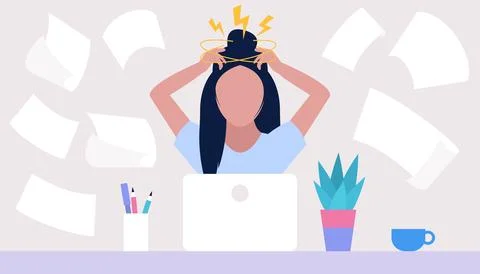 Professional burnout Stock Illustration