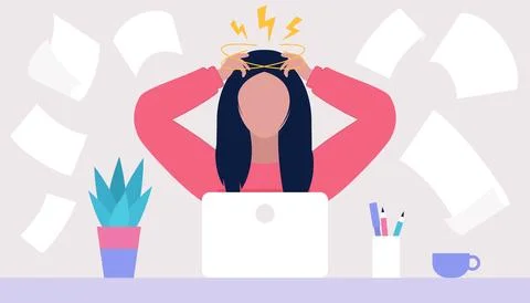 Professional burnout Stock Illustration