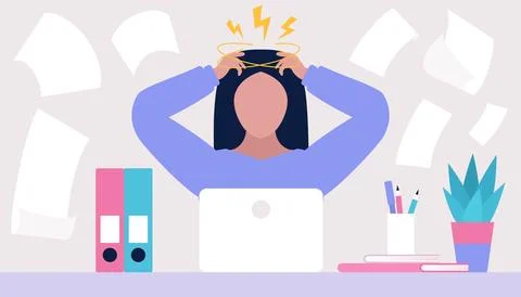 Professional burnout Stock Illustration