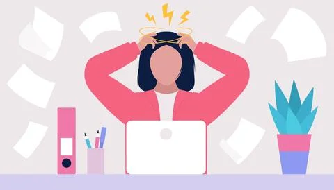 Professional burnout Stock Illustration