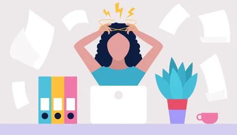 Professional burnout Stock Illustration