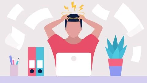 Professional burnout Stock Illustration