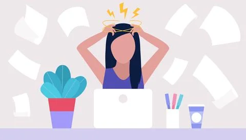 Professional burnout Stock Illustration