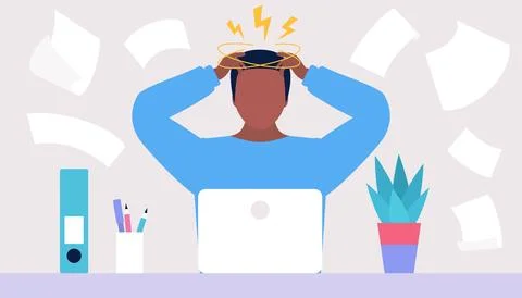 Professional burnout Stock Illustration