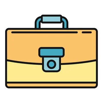 Professional business briefcase icon representing work and career Stock Illustration