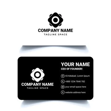 Professional business card examples Stock Illustration