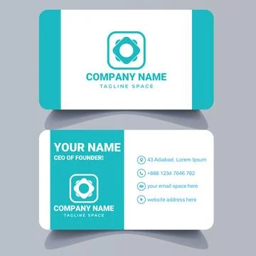 Professional business card layout Stock Illustration