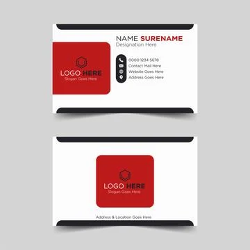 Professional business card template design vector illustration Illustrazione stock