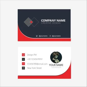 Professional business card template Stock Illustration