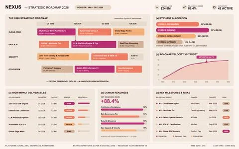 Professional business dashboard vector showing strategic planning, project ti Stock Illustration
