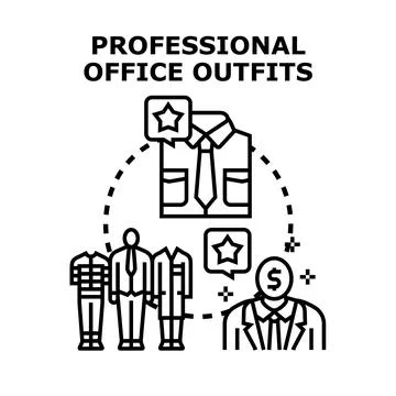 Professional business dress code and office garment concept Stock Illustration