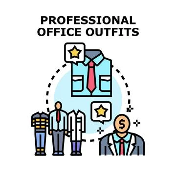 Professional business dress code and office garment concept Stock Illustration