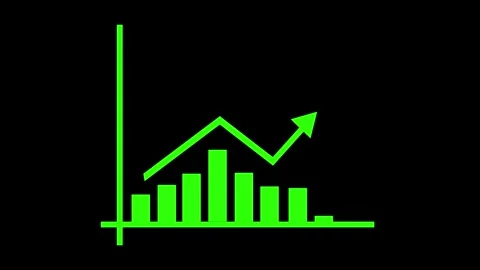 Professional Business Growth Visualization with Animated Revenue Bar Charts Stock Footage 337010566