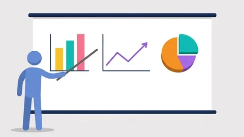 Professional Business Presentation and Data Analysis Animation 4K Stock Footage 328785897