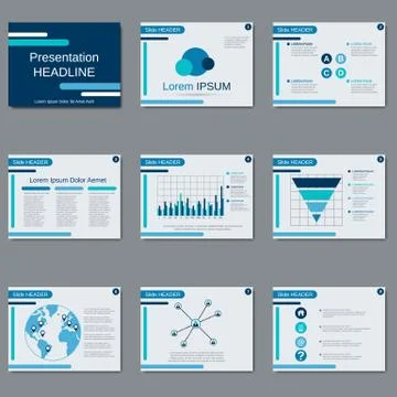 Professional business presentation vector design Stock Illustration