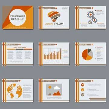 Professional business presentation vector design template Stock Illustration