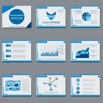 Professional business presentation vector design template Stock Illustration