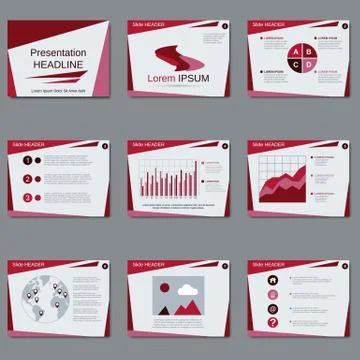 Professional business presentation vector design template Illustrazione stock