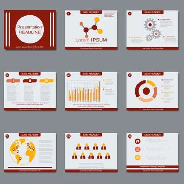 Professional business presentation vector design template Stock Illustration