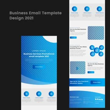 Professional Business Services Email Newsletter template Stock Illustration