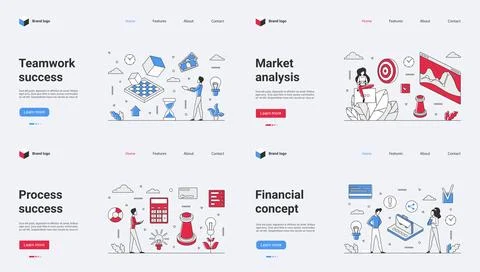 A Professional Business Web Template featuring a Vector Illustration that Illustrazione stock