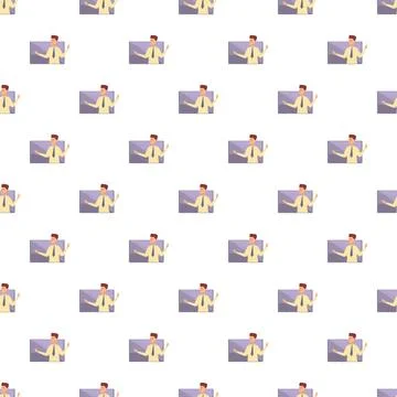 Professional businessman presenting or teaching pattern Stockillustratie