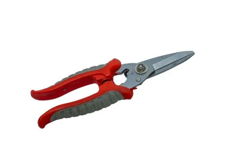 Professional Cable scissors with a plastic handle. accessories for engineer j 스톡 사진