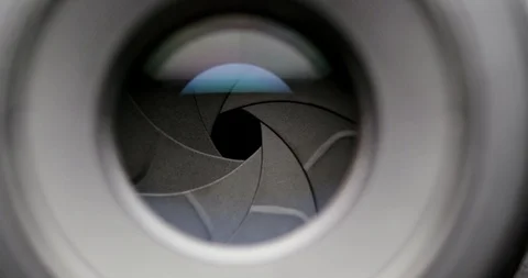 Professional camera aperture Stock Footage 92581963