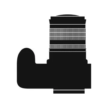 Professional camera black icon Stock Illustration