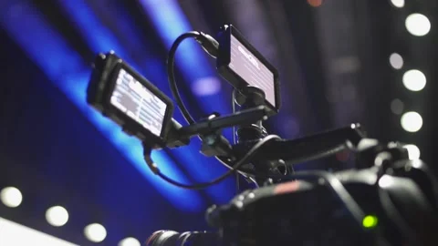 Professional Camera Closeup Stock Footage 138122165