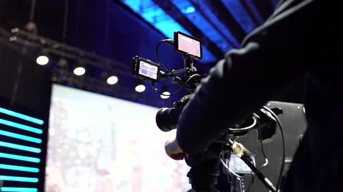 Professional Camera Closeup Stock Footage 138122181