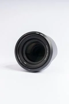 Professional camera lens isolated on white. High quality photography equipm.. Stock Photos