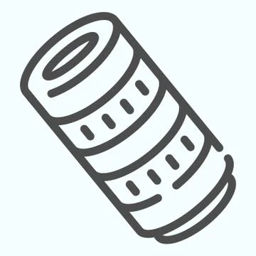 Professional camera lens line icon. Camera objective vector illustration Stock Illustration
