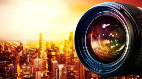 Professional camera lens 库存照片