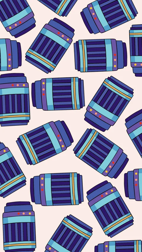 Professional Camera Lens Seamless Pattern Background for Photography and Fil Stock Footage 340373076