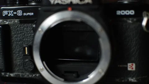 Professional camera in the studio. retro old analog camera technology. Stock-Footage 233889275