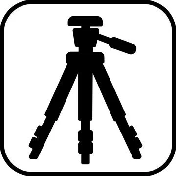 Professional camera tripod support stand icon Stock Illustration