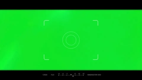 Professional camera viewfinder overlay on green screen background simulation 스톡 동영상 331768134