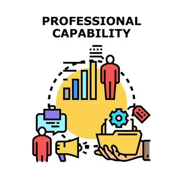 Professional capability and skill development concept Stock Illustration