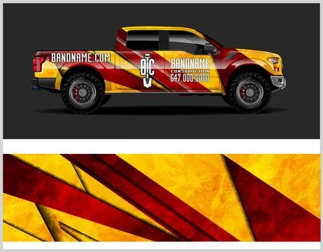 Professional car wrap design and Signage design Stock Illustration