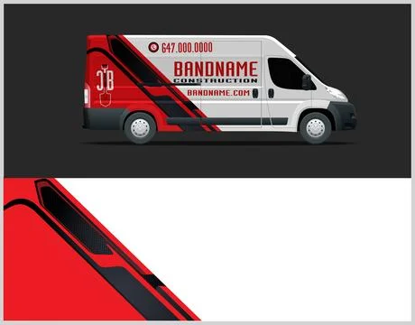 Professional car wrap design and Signage design Stock Illustration