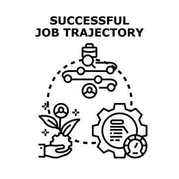 Professional career path progress and success vector concept Illustrazione stock