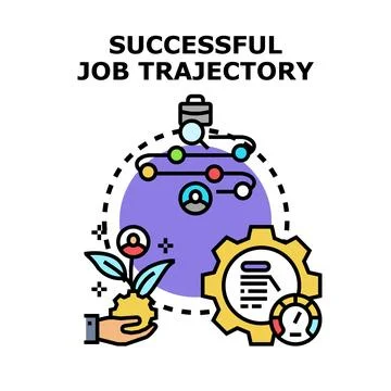 Professional career path progress and success vector concept Stock Illustration