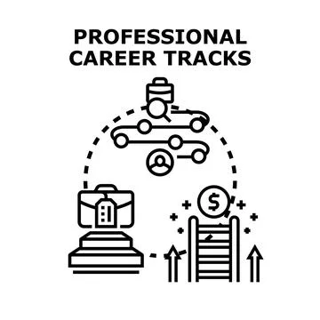 Professional career tracks planning development and growth Stock Illustration