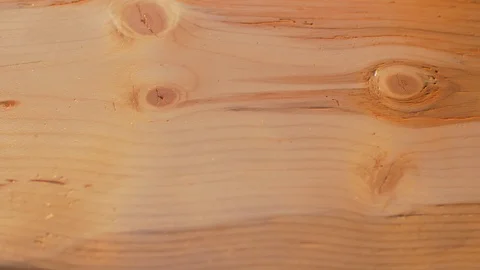Professional carpenter applying a clear layer of varnish to a smooth wood Stock Footage 106923699