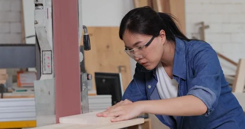 Professional carpenter working at workshop. Video stock 122305697